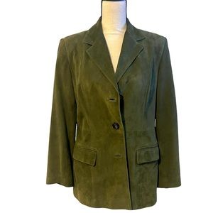 Khaki Suede jacket by Il Perseo
